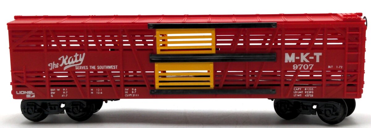 Lionel 6-9707 O Gauge Missouri, Kansas and Texas Cattle Car EX