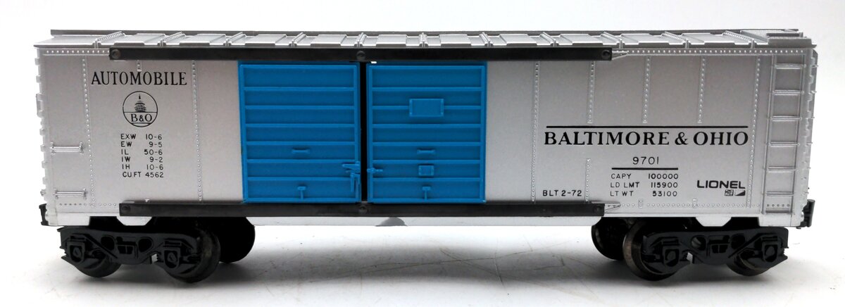 Lionel 6-9701 O Gauge Baltimore & Ohio Double Door Automobile Boxcar EX/Box