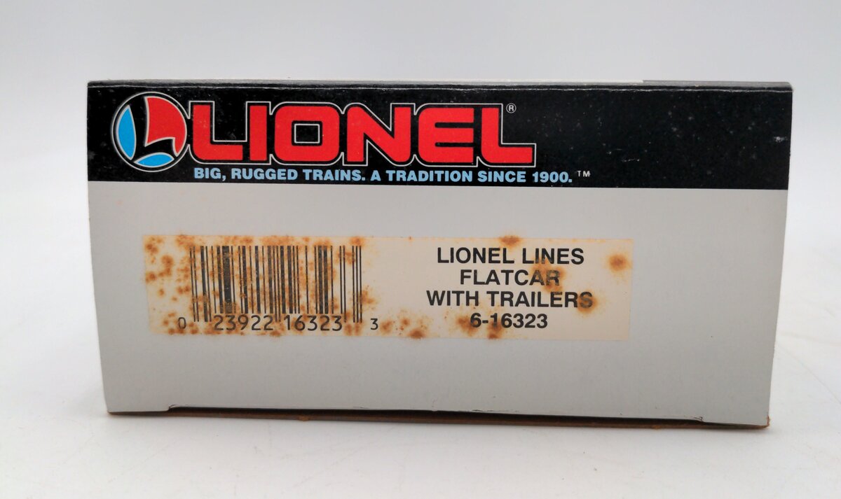 Lionel 6-16323 O Gauge Lionel Lines Flatcar w/ Trailers EX/Box