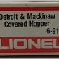Lionel 6-9119 O Gauge Detroit & Mackinac Hopper TCA Overstamp NIB