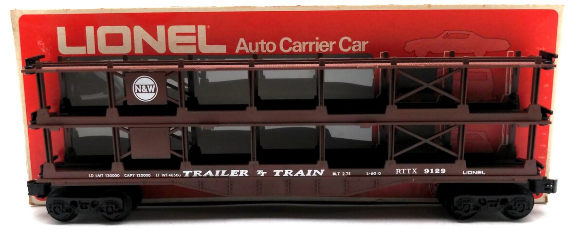 Lionel 6-9129 O Gauge Norfolk & Western Auto Carrier LN/Box