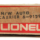 Lionel 6-9129 O Gauge Norfolk & Western Auto Carrier LN/Box