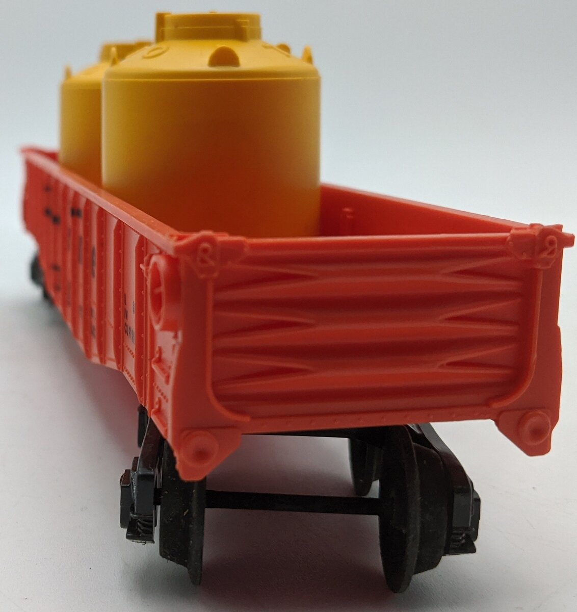 Lionel 6-9131 O Gauge Denver and Rio Grande Western Long Gondola with Cannisters VG/Box