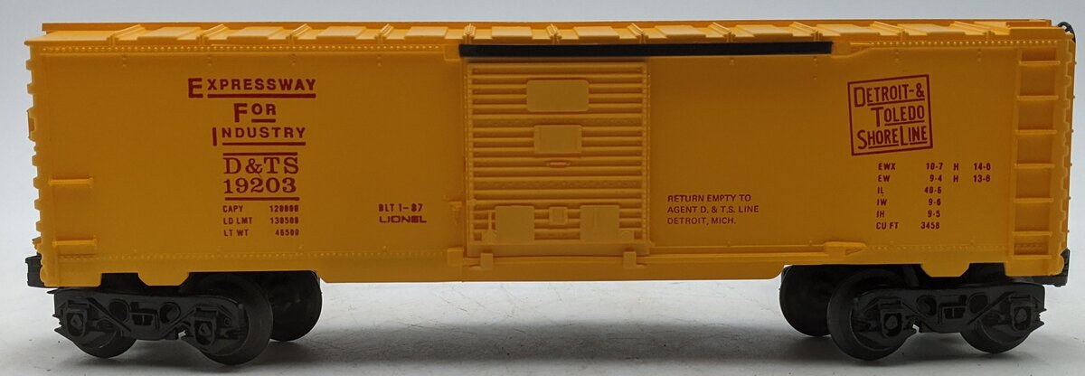 Lionel 6-19203 O Gauge Detroit & Toledo Shoreline Box Car NIB