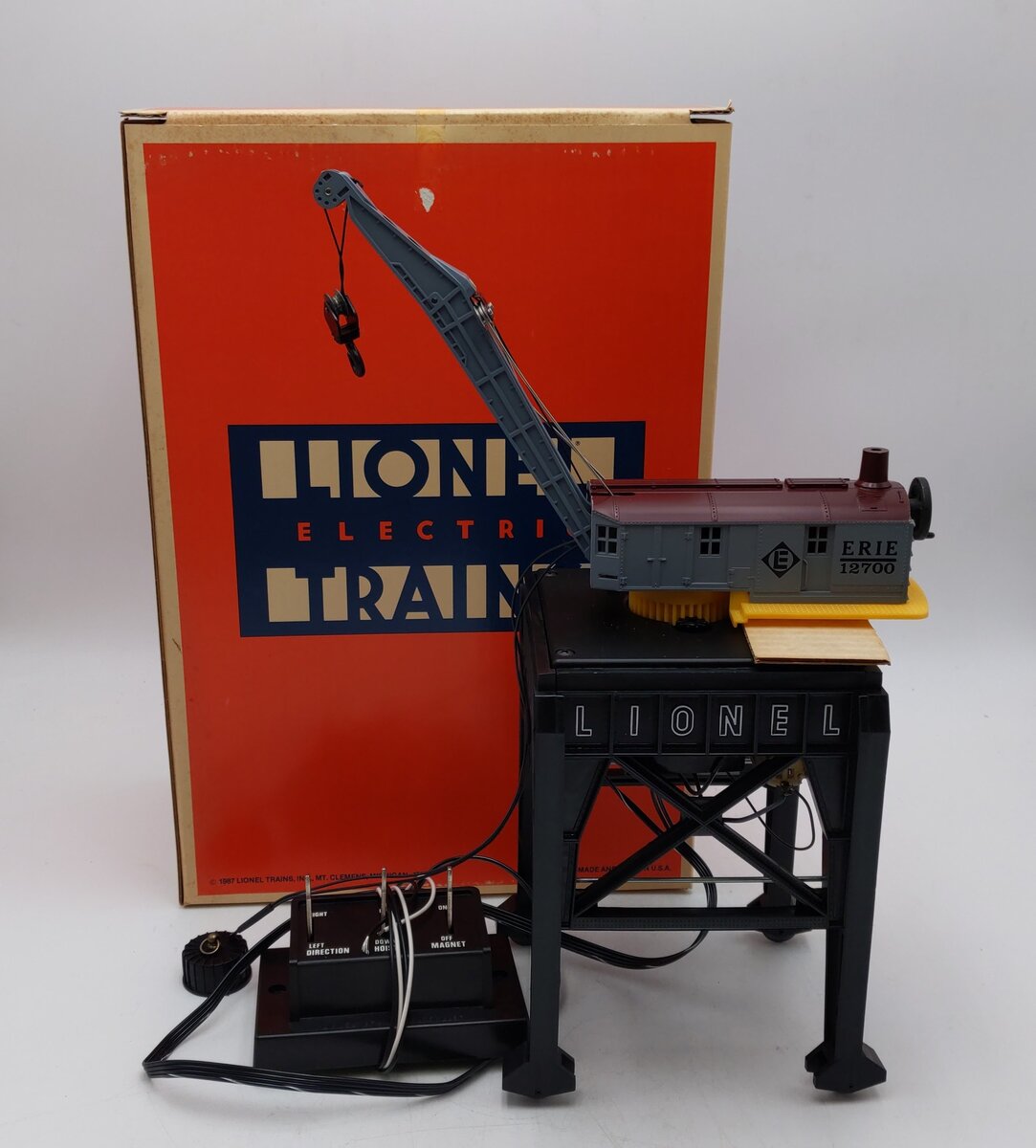 Lionel 6-12700 O Erie Operating Magnetic Gantry Crane EX/Box