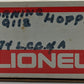 Lionel 6-9118 O Gauge LCCA-1974 Corning 4-Bay Covered Hopper VG/Box