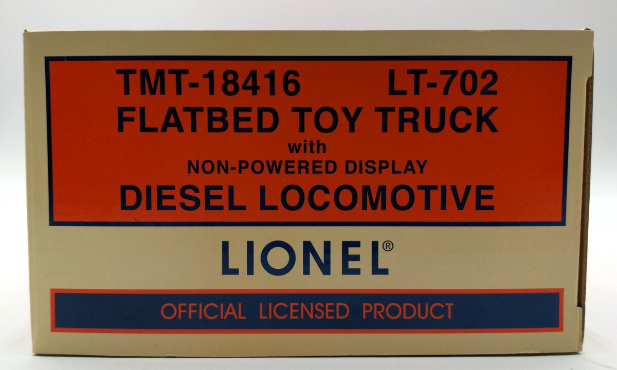 Lionel TMT-18416 LT-702 Lionel Lines Flatbed Toy Truck with Diesel Locomotive LN/Box