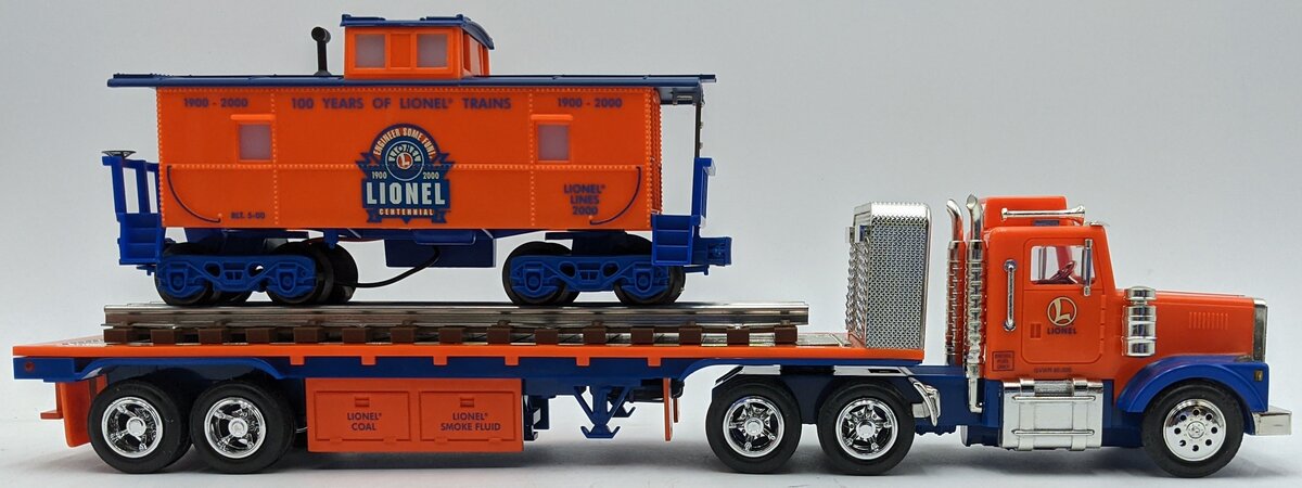 TMT TMT-18405 Lionel Flatbed Toy Truck w/Operating Lights/Sounds & Caboose NIB