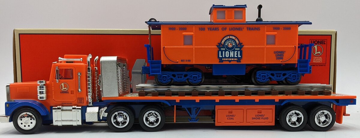 TMT TMT-18405 Lionel Flatbed Toy Truck w/Operating Lights/Sounds & Caboose NIB
