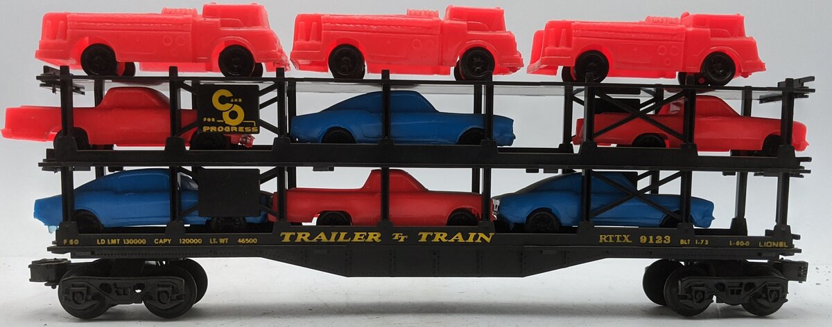 Lionel 6-9123 O Gauge Chesapeake and Ohio 3-Tier Auto Carrier Car EX