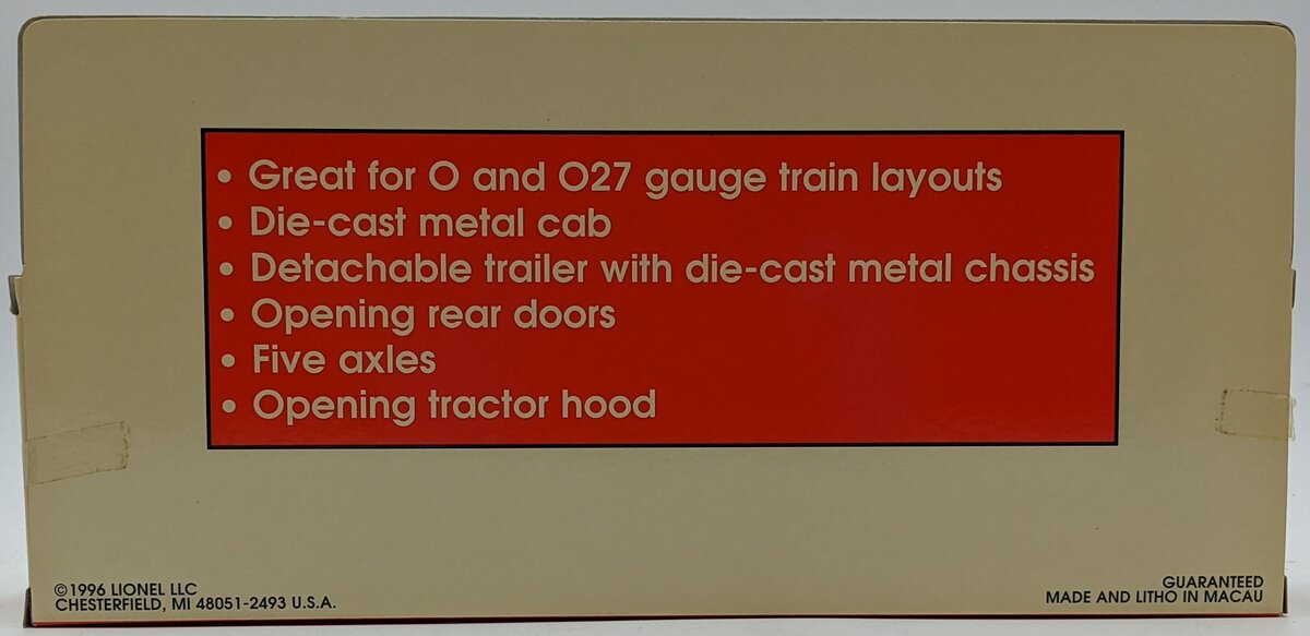Lionel 6-52224B O Gauge Navajo Semi Tractor & Trailer NIB