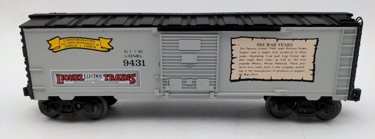 Lionel 6-9431 O Gauge Joshua Lionel Cowen The Prewar Years Boxcar EX/Box