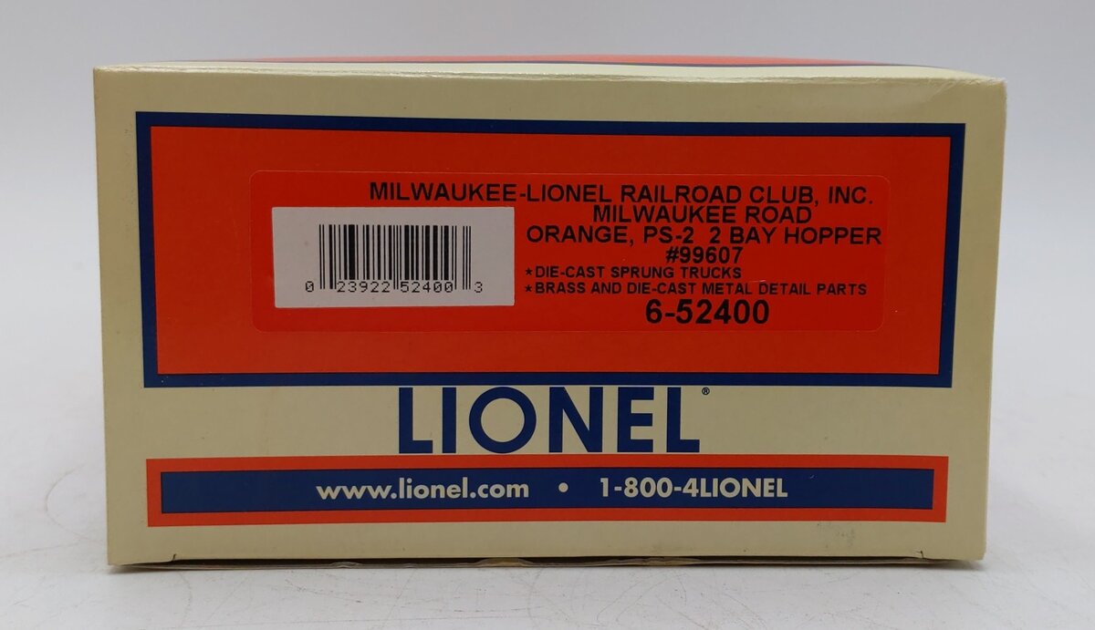 Lionel 6-52400 O Gauge Milwaukee Road PS-2 Hopper LN/Box