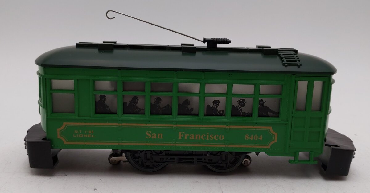 Lionel 6-18404 O Gauge San Francisco Green Trolley Car LN/Box