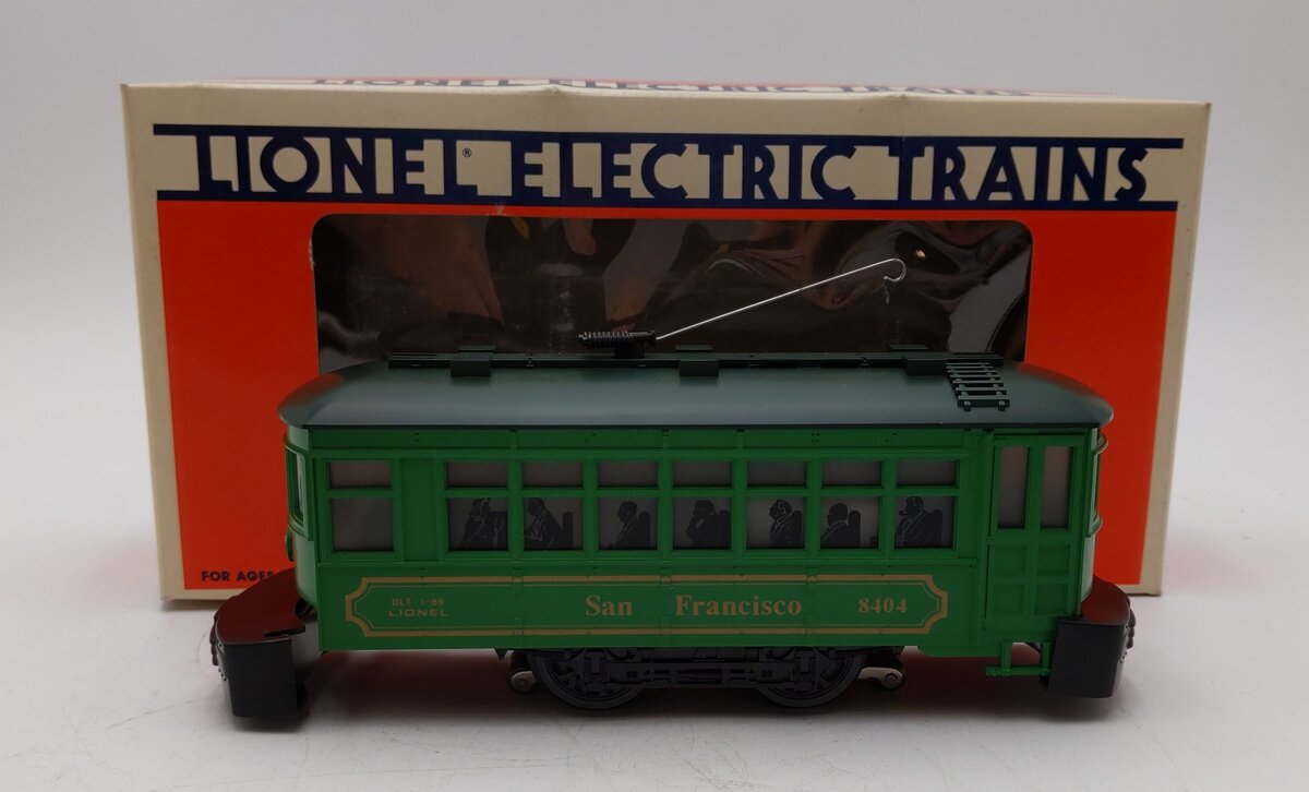 Lionel 6-18404 O Gauge San Francisco Green Trolley Car LN/Box