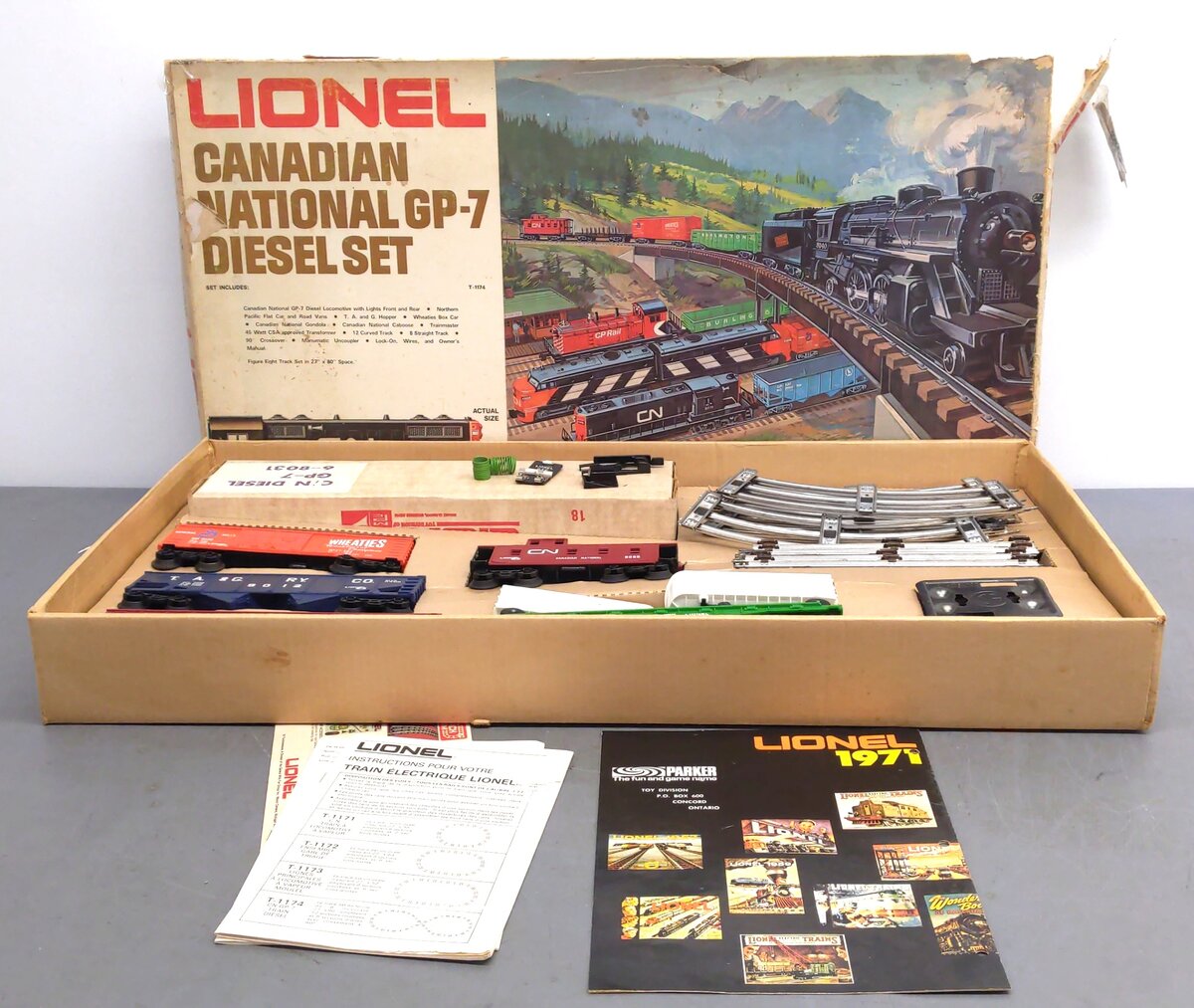 Lionel T1174 Parker Brothers Canadian National Set VG/Box