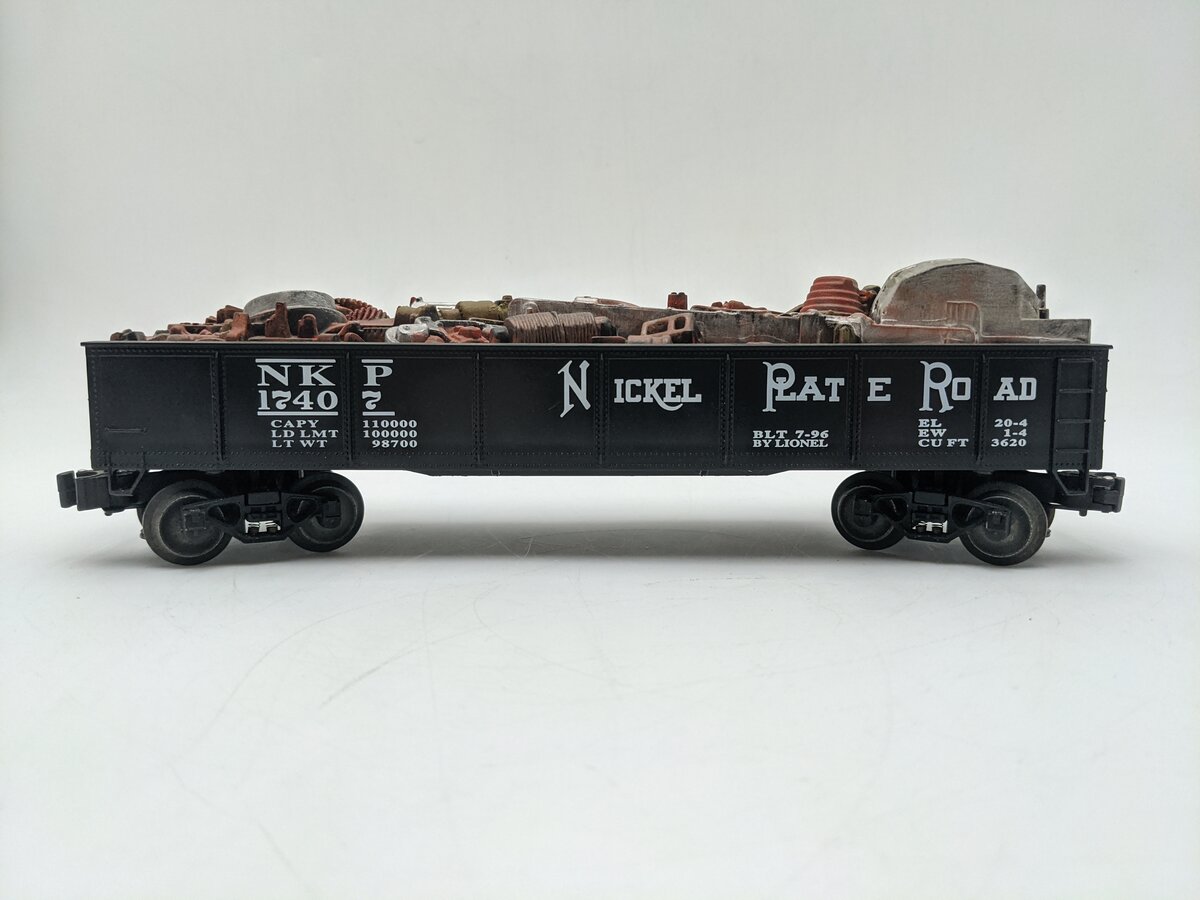 Lionel 6-17407 O Gauge Nickel Plate Road Gondola #17407 w/ Scrap Load EX