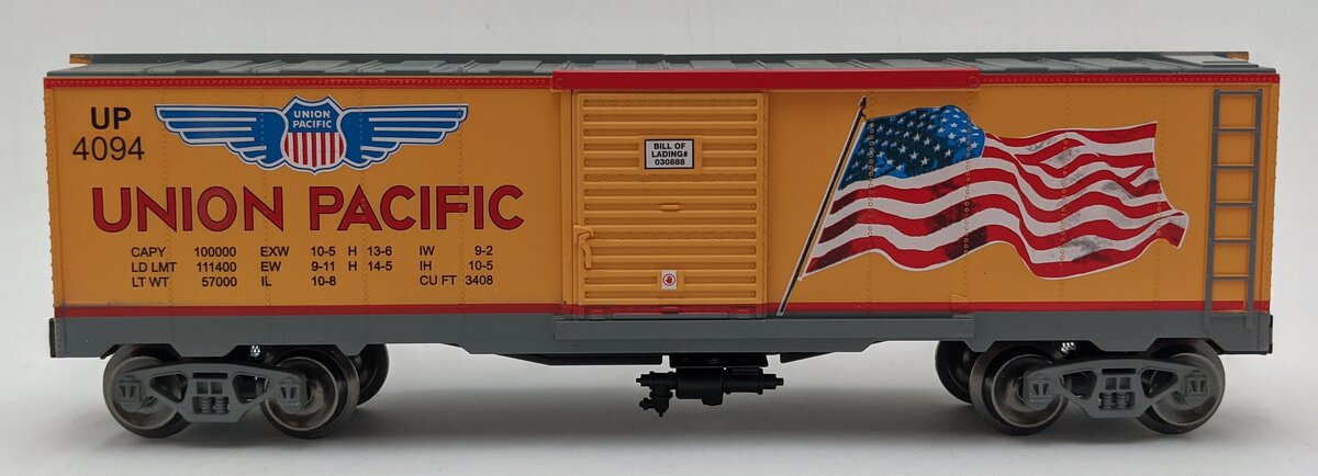 Menards 275-9334 O Gauge Union Pacific Single-Door Boxcar #4094 LN