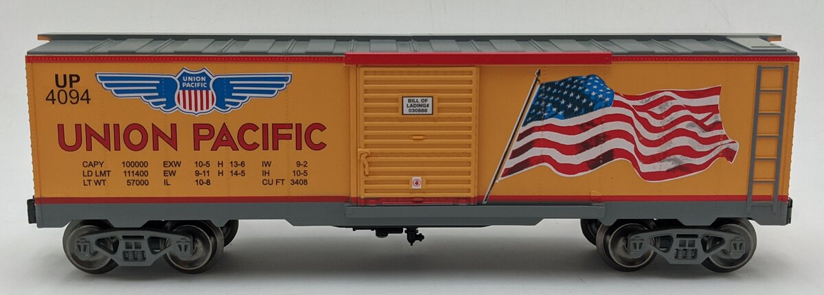 Menards 275-9334 O Gauge Union Pacific Single-Door Boxcar #4094 LN