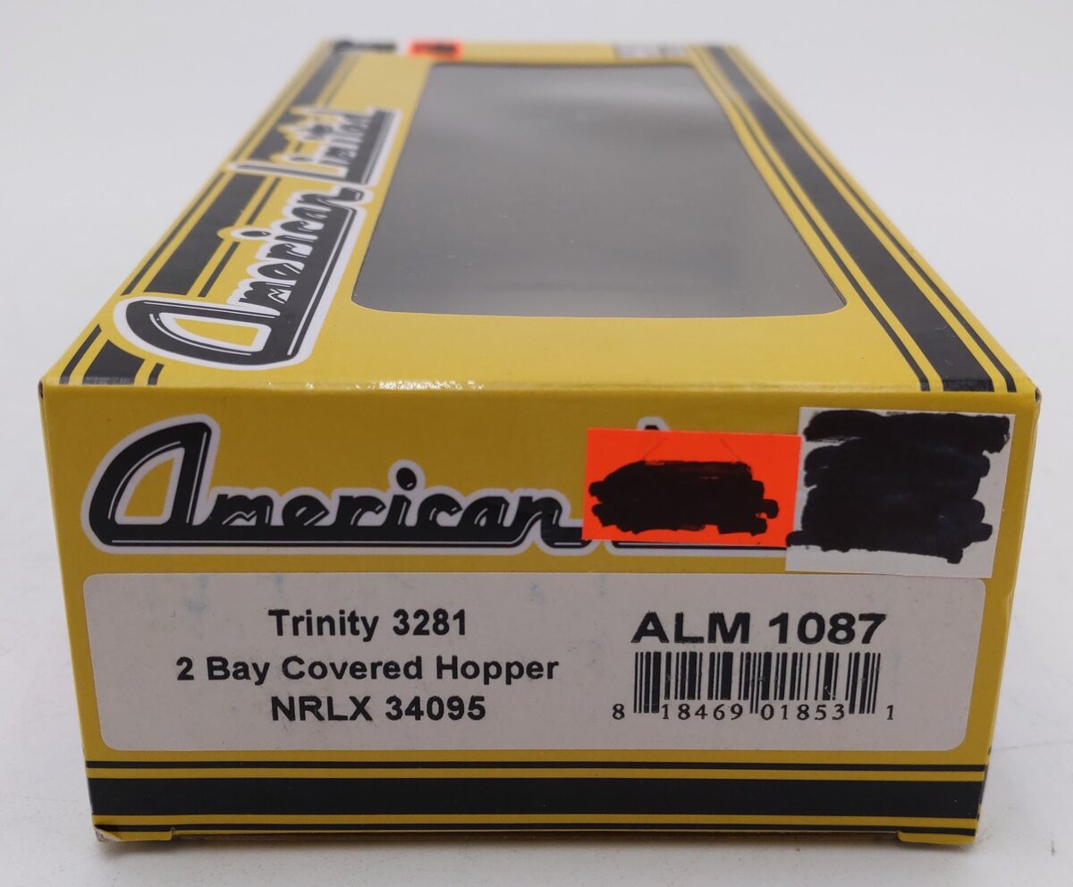 American Limited Models 1087 HO NRLX Ciment Québec 2-Bay Covered Hopper #34095 LN/Box