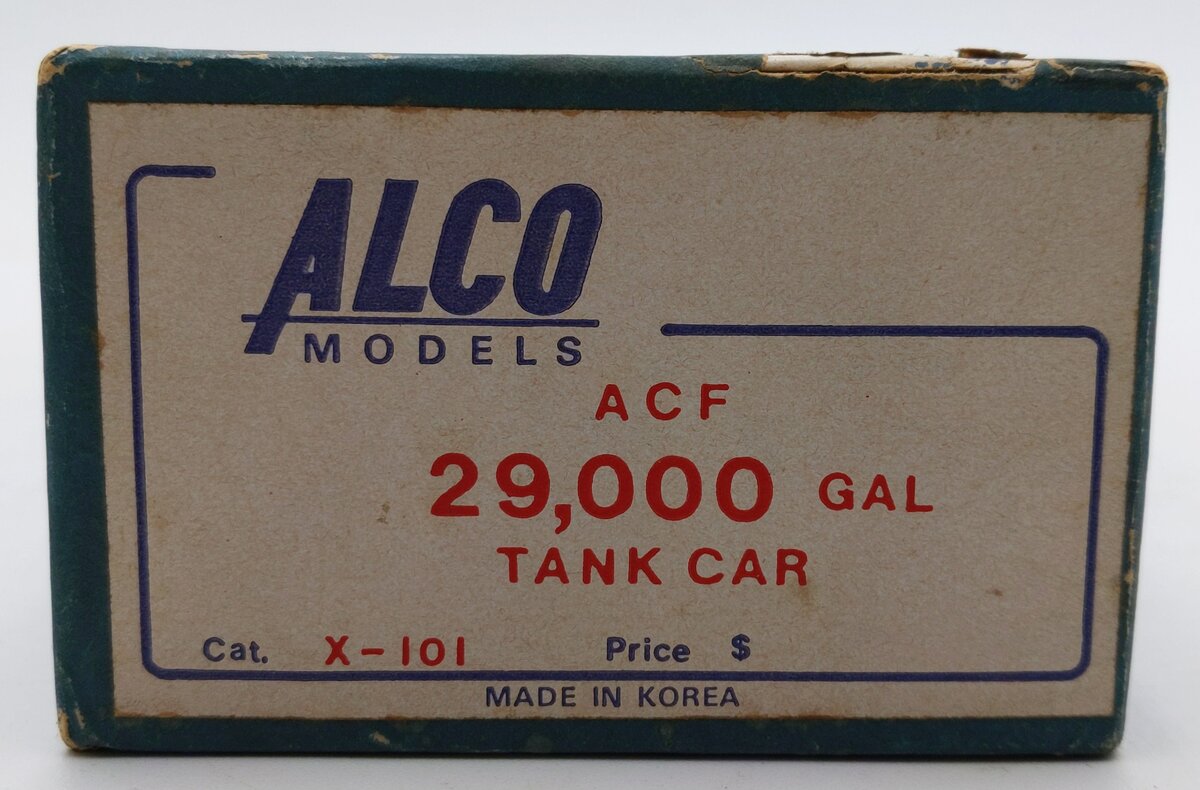 Alco Models X-101 HO BRASS ACF 29,000 Gallon Tank Car- Painted/Box