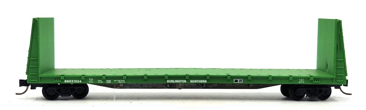 Micro-Trains 05400010 N Burlington Northern 61' Bulkhead Flatcar #621534 LN/Box