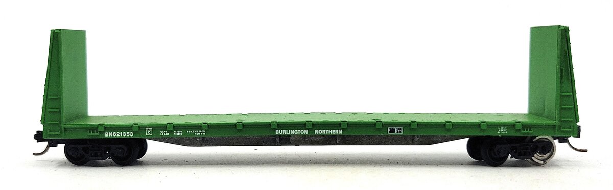 Micro-Trains 05400010 N Burlington Northern 61' Bulkhead Flatcar #621353 EX/Box