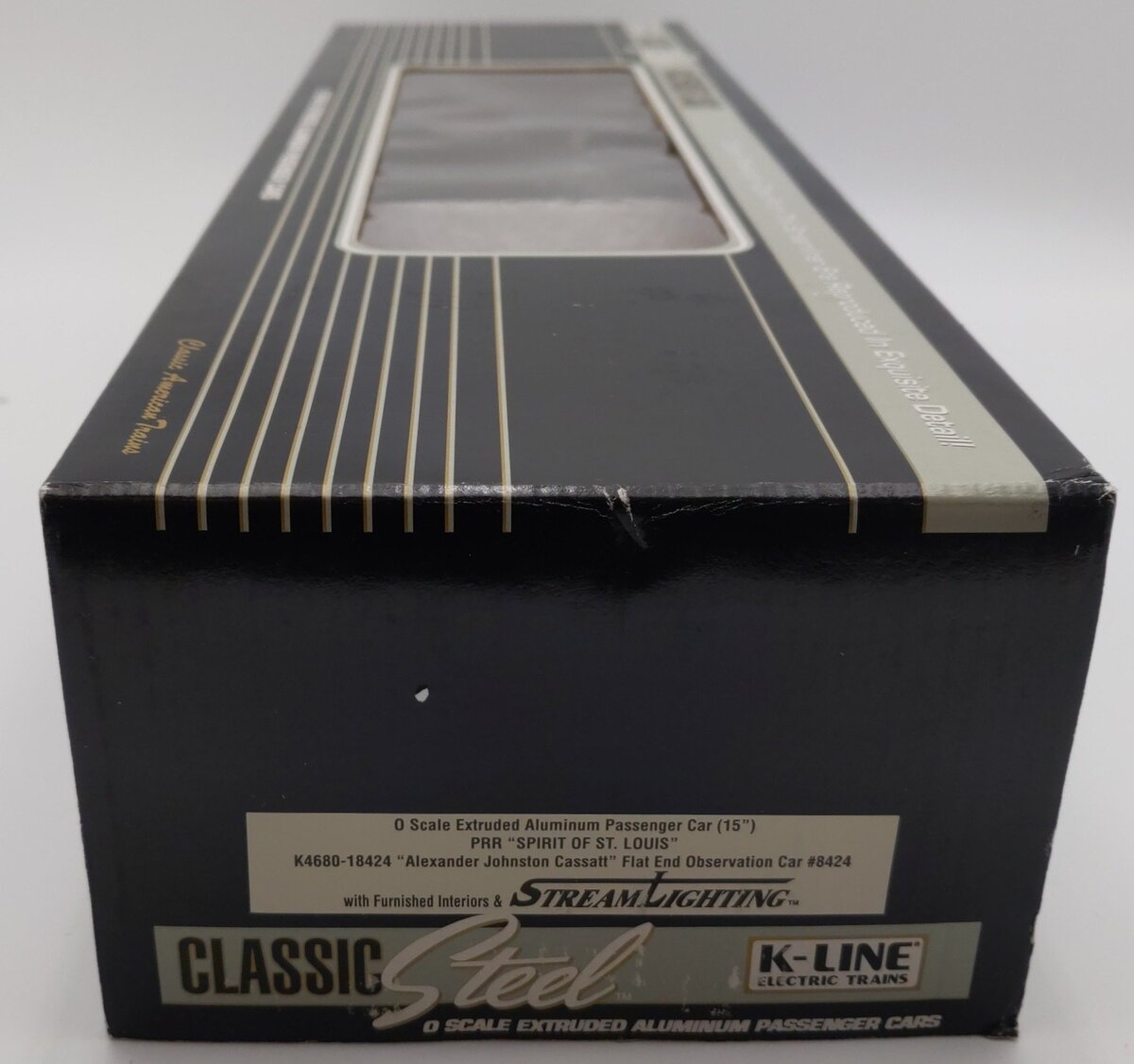 K-Line K4680-18424 O PRR "Alexander Johnston Cassatt" 15" Observation Car #8424 LN/Box