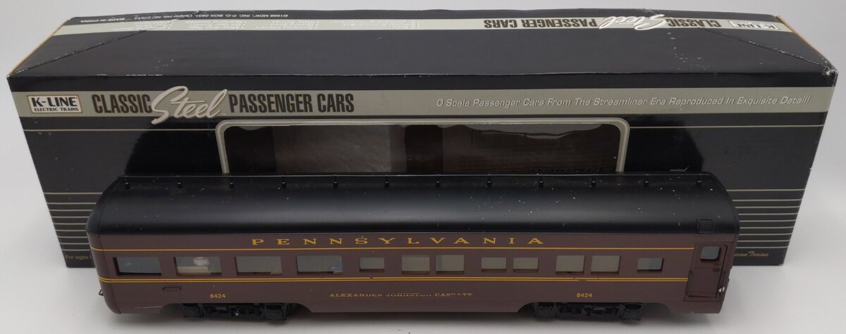 K-Line K4680-18424 O PRR "Alexander Johnston Cassatt" 15" Observation Car #8424 LN/Box