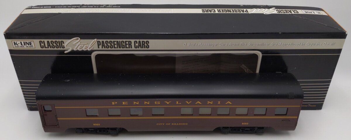K-Line K4680-18060 O Pennsylvania "City of Reading" 15" Pullman Car #8060 EX/Box