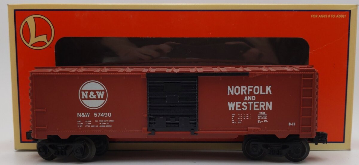 Lionel 6-26241 O Gauge Norfolk & Western Starter Boxcar #57490 EX/Box
