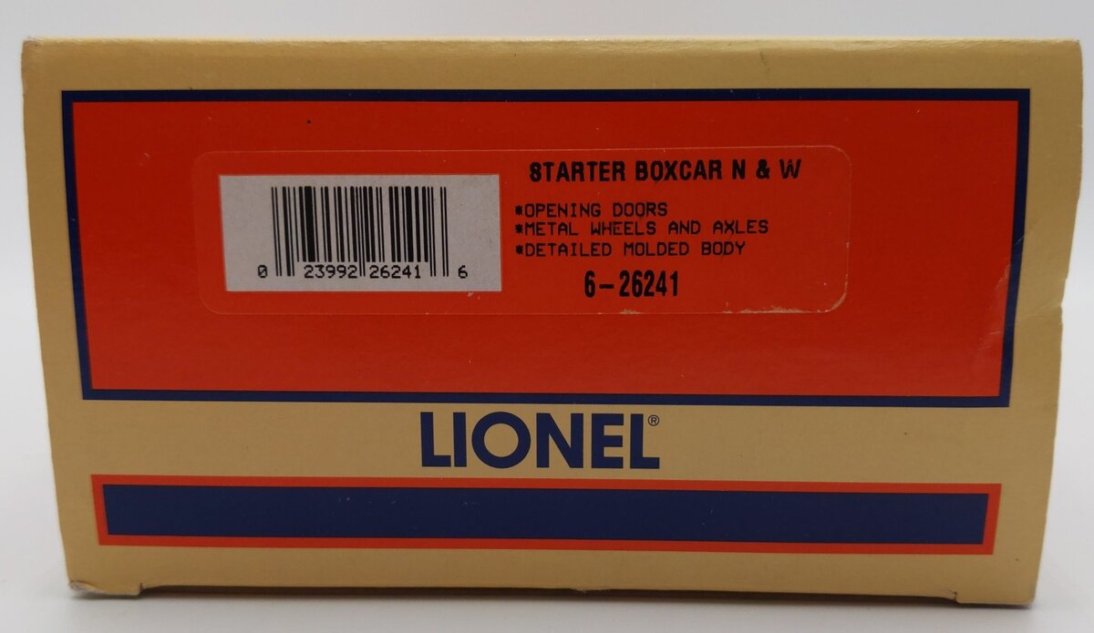 Lionel 6-26241 O Gauge Norfolk & Western Starter Boxcar #57490 EX/Box
