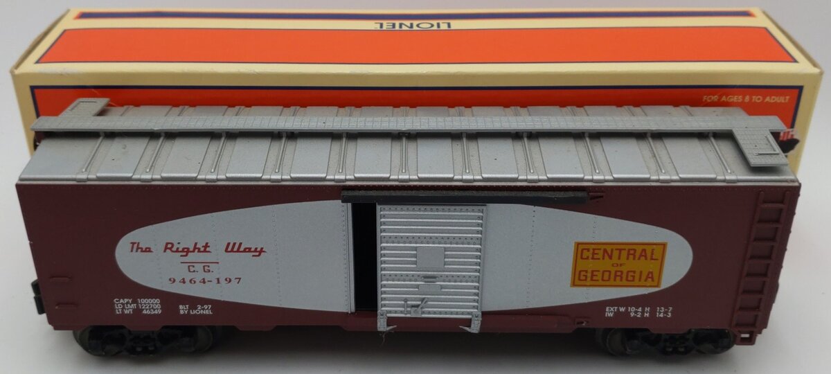 Lionel 6-17224 O Gauge Central of Georgia Boxcar #9464-197 EX/Box