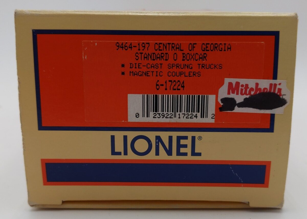 Lionel 6-17224 O Gauge Central of Georgia Boxcar #9464-197 EX/Box