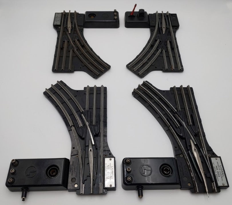 Assorted Lionel Postwar O Gauge Right & Left Hand Switches/Turnouts [4] VG