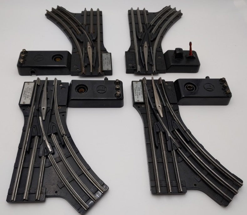 Assorted Lionel Postwar O Gauge Right & Left Hand Switches/Turnouts [4] VG