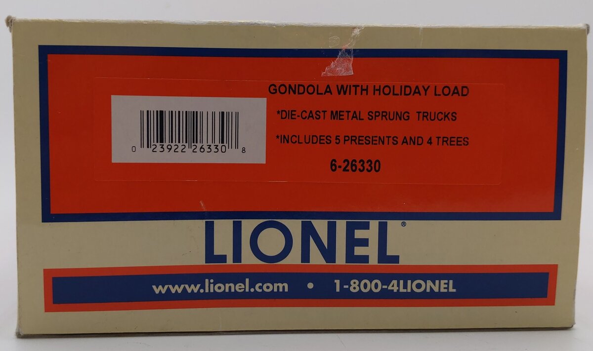 Lionel 6-26330 Christmas Gondola with Trees & Presents LN/Box