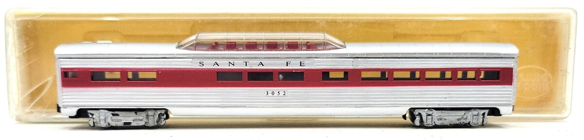 Model Power 3052 N Scale Santa Fe 75' Streamline Vista Dome #3052 EX/Box