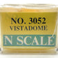 Model Power 3052 N Scale Santa Fe 75' Streamline Vista Dome #3052 EX/Box