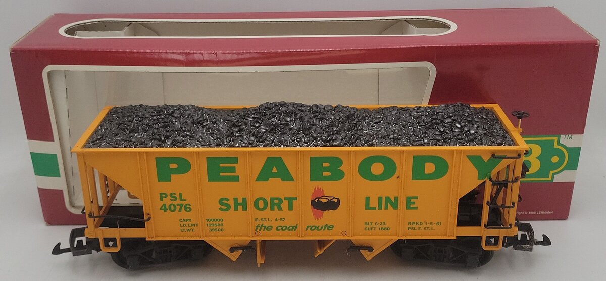 LGB 4076-X01 G Scale Peabody Hopper Car #4076 EX/Box