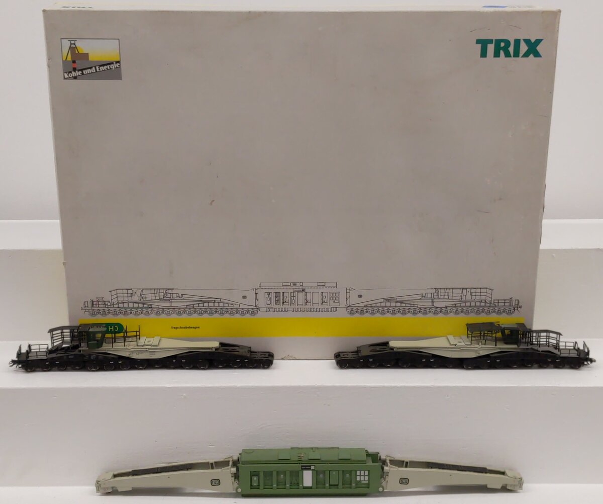 Trix 23994 HO Scale Extreme Load Car (Tragschabelwagen) EX/Box