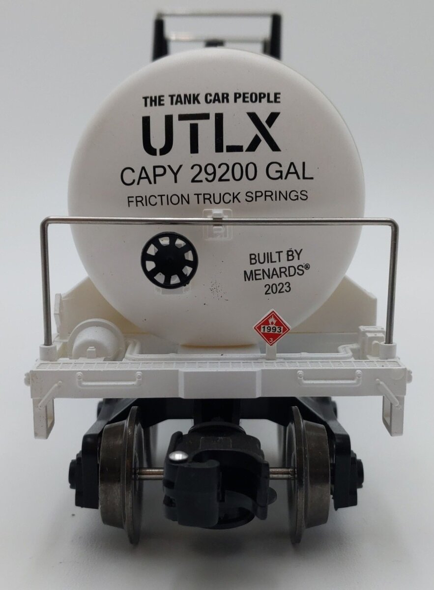 Menards 275-9218 O Gauge UTLX (White) Modern Tank Car #3949 EX
