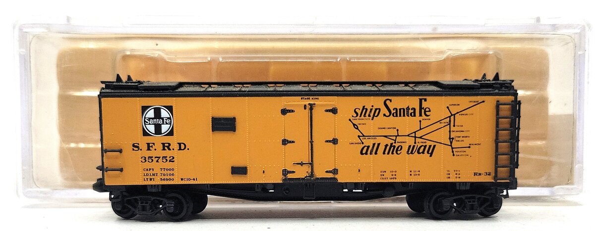 Tex-N-Rails 35752 N Scale Santa Fe "El Capitan" Refrigerator Car EX/Box