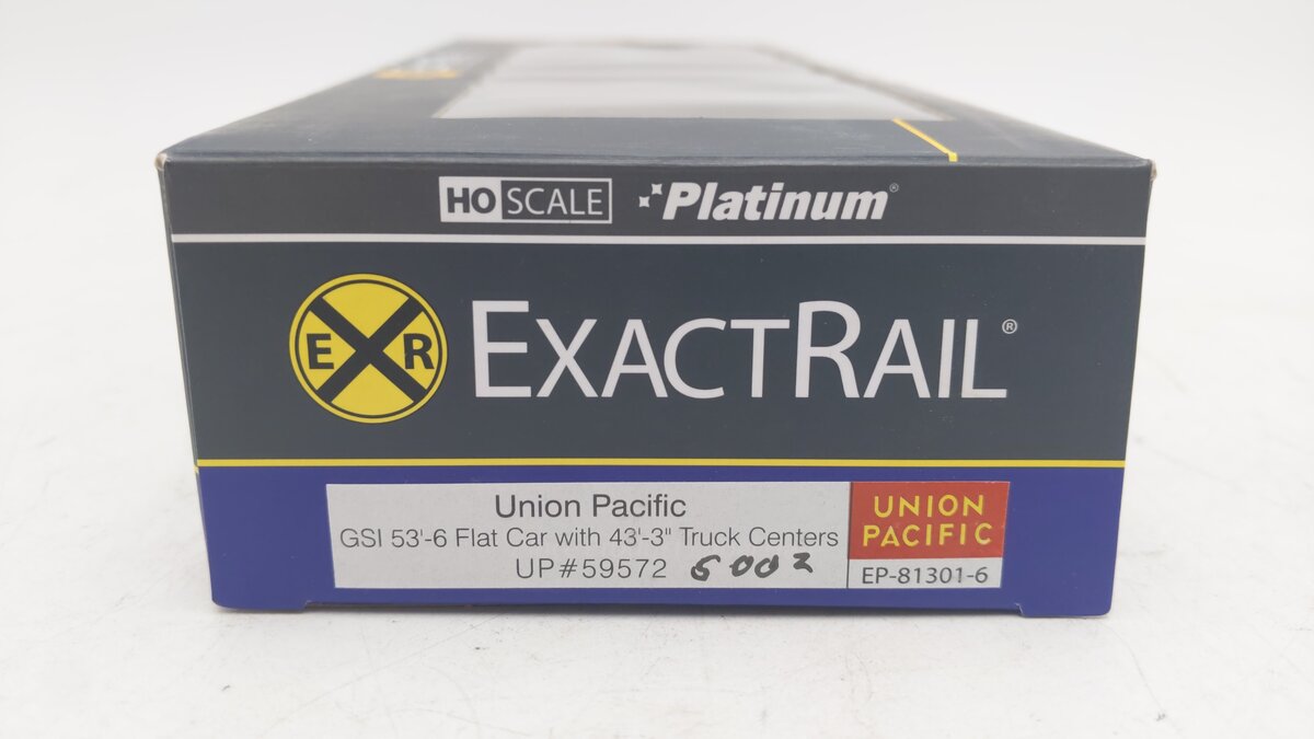 ExactRail EP-81301-6 HO Scale Union Pacific Flat Car #59572 EX/Box
