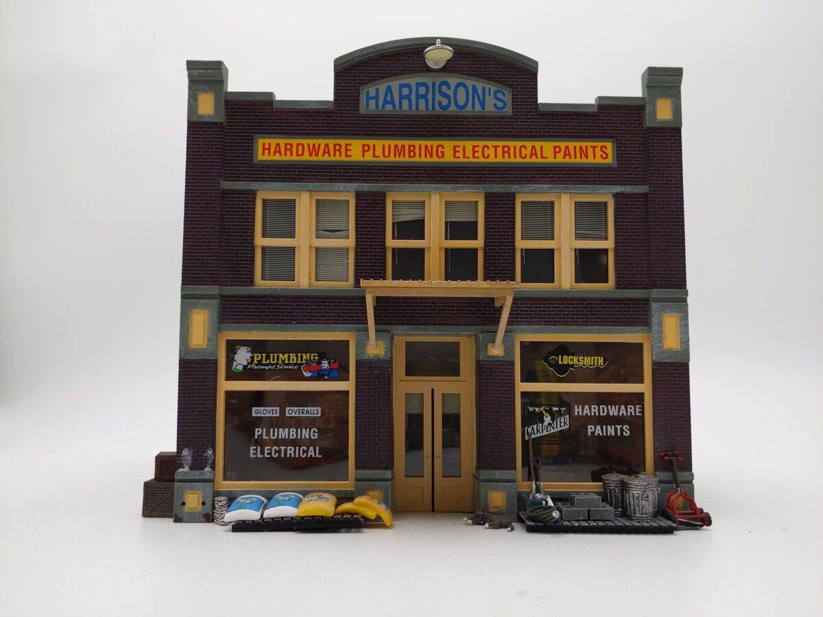 Woodland Scenics BR5842 O Scale Built-&-Ready Harrison's Hardware Building EX