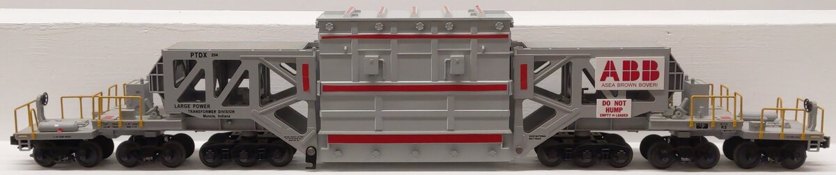 MTH 20-98291 O Gauge ABB Schnabel Flatcar w/ Transformer #204 EX/Box