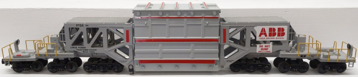 MTH 20-98291 O Gauge ABB Schnabel Flatcar w/ Transformer #204 EX/Box