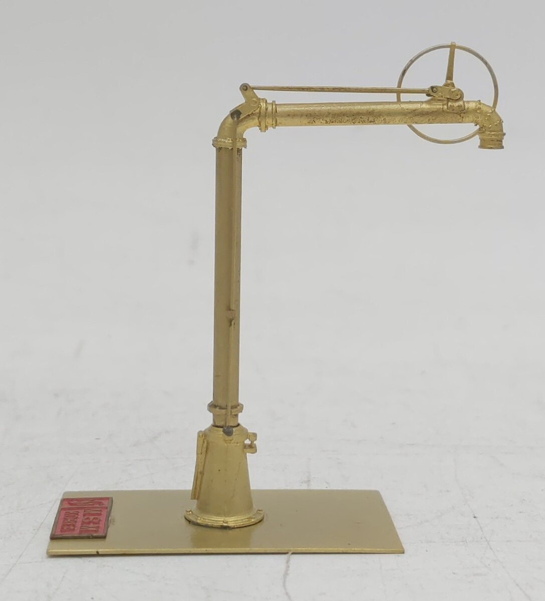 Overland OMI-2226 HO Scale Rigid Water Crane w/ Wheel - Unpainted EX/Box