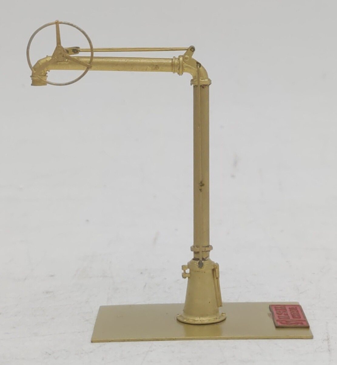 Overland OMI-2226 HO Scale Rigid Water Crane w/ Wheel - Unpainted EX/Box
