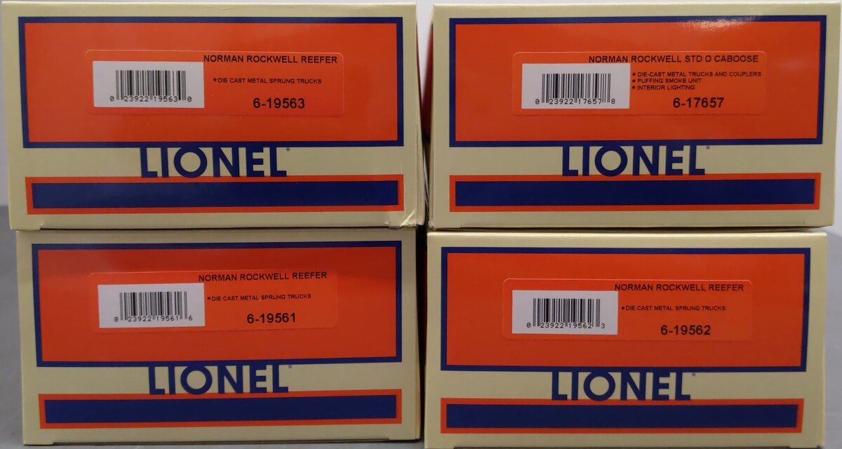 Lionel 6-31730 O Scale Norman Rockwell 4-Car Freight Set NIB